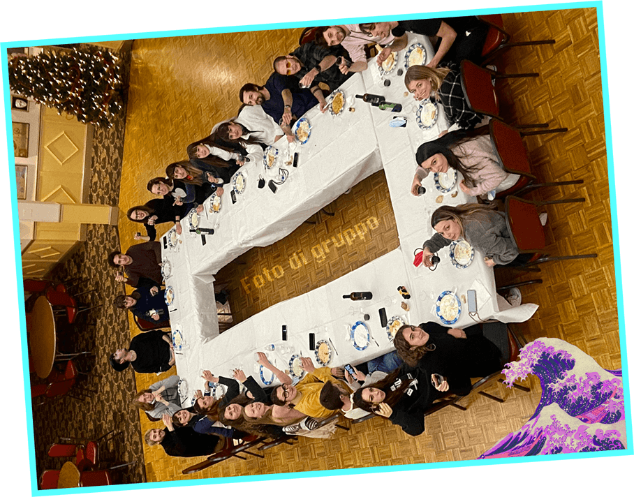 Tutti gli studenti TAG 2020 a tavola